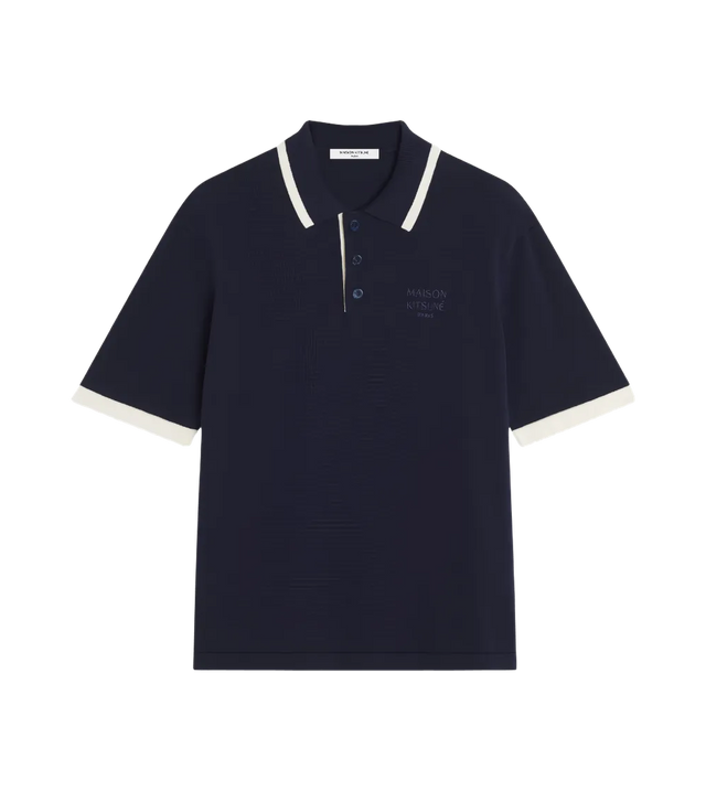 Poloshirt mit gerippten Details