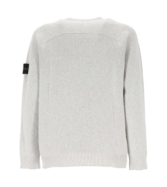 Gerippter Pullover mit Kompass-Patch