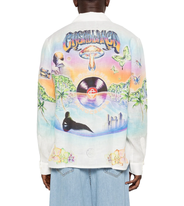 Hemd mit Cuban-Kragen-Print