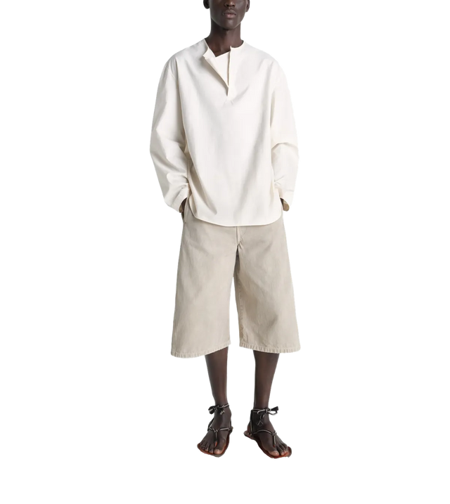 Langarmshirt mit Knopfleiste