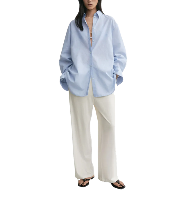 Oversized Sommerhemd aus Leinen