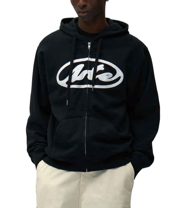 Circle Logo Kapuzenjacke mit Reißverschluss