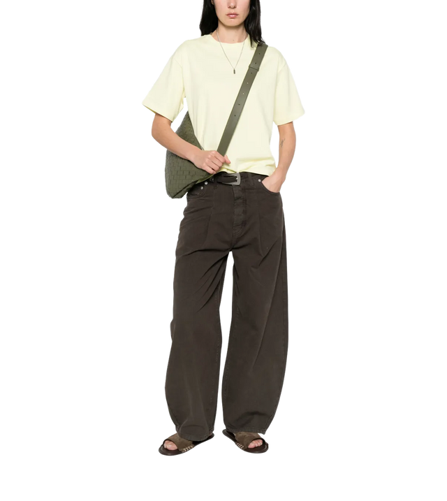 Gelbes T-Shirt mit Boxy-Fit