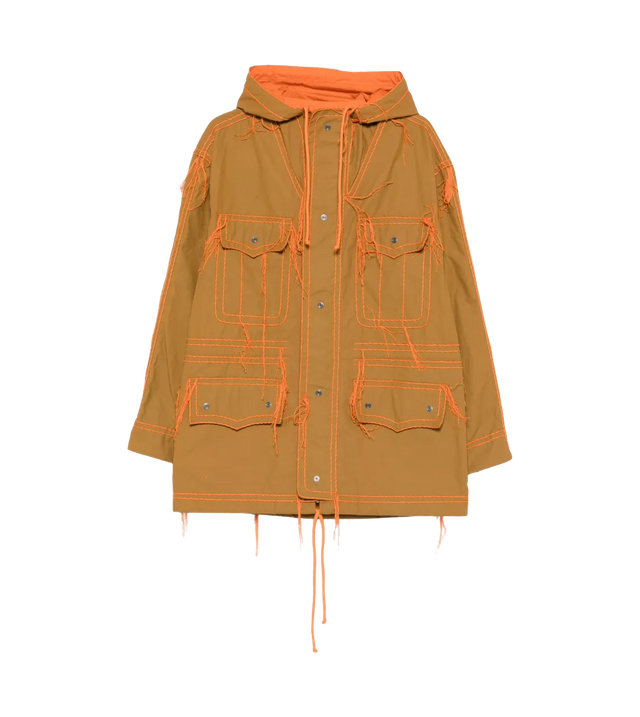Bestickter Parka mit Kapuze