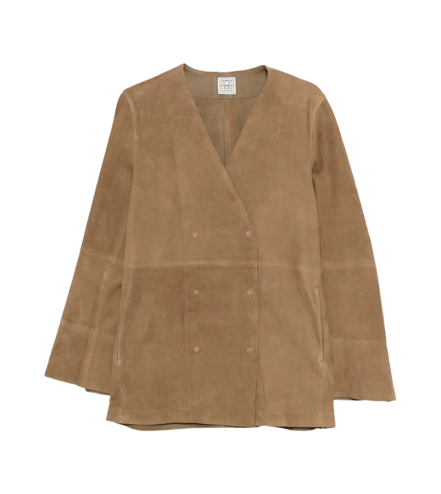 Doppelreihiger Blazer aus Lammleder