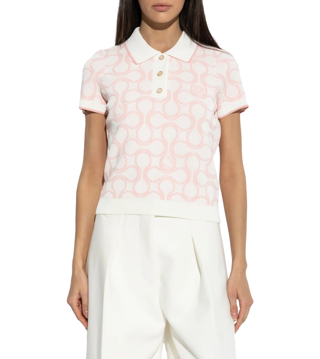 Optic Drop Gemustertes Poloshirt