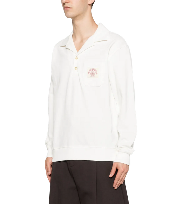 Polo-Shirt mit Lochstrickmuster