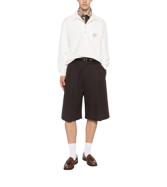Polo-Shirt mit Lochstrickmuster