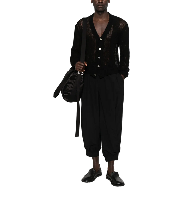 Plissierte Trousers mit gerüschten Beinabschlüssen