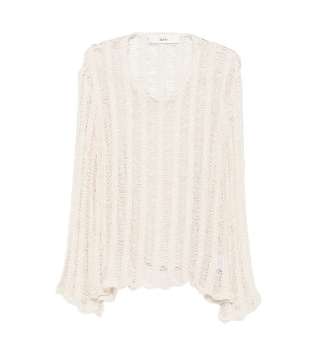 Aetas Strickpullover mit Lochstruktur