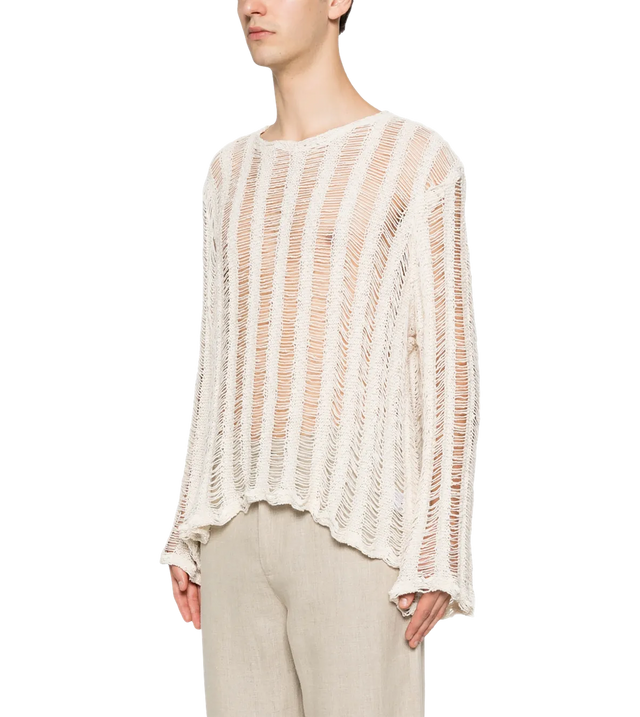 Aetas Strickpullover mit Lochstruktur