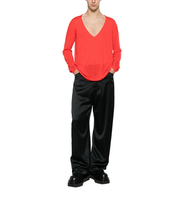 Extreme Strickpullover mit tiefem V-Ausschnitt