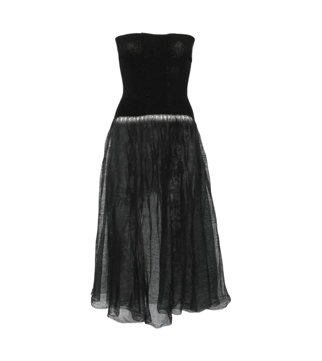 Melo trägerloses Midi-Kleid aus feinem Strick