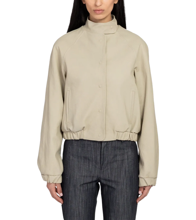 Raim Lederjacke mit elastischem Bund