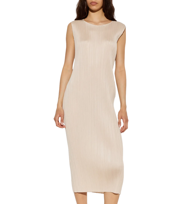 Ärmelloses Midikleid mit Falten