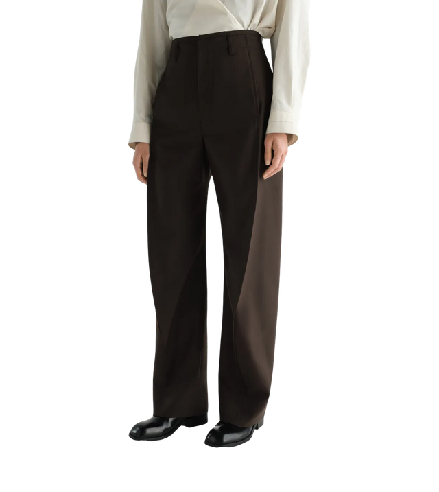 Baggy-Hose aus tropischem Wollgemisch