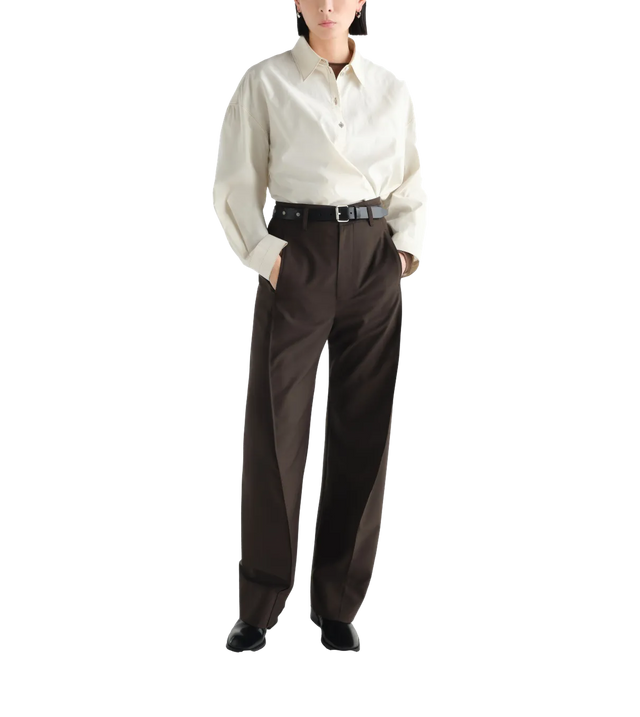 Baggy-Hose aus tropischem Wollgemisch