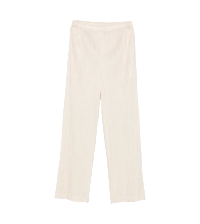 Gerade Hose mit Falten und elastischem Bund