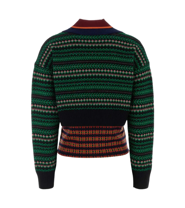 Boxy Wollpullover mit Jacquard-Muster