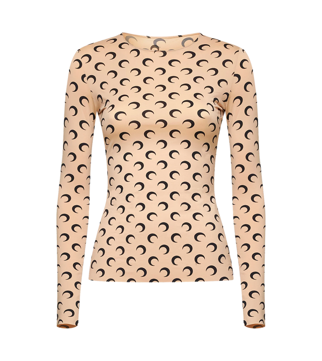 Langarmshirt mit Mond-Print