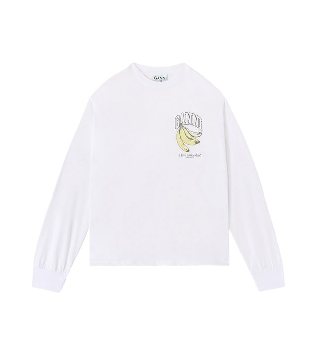 Langärmliges T-Shirt mit Früchteprint