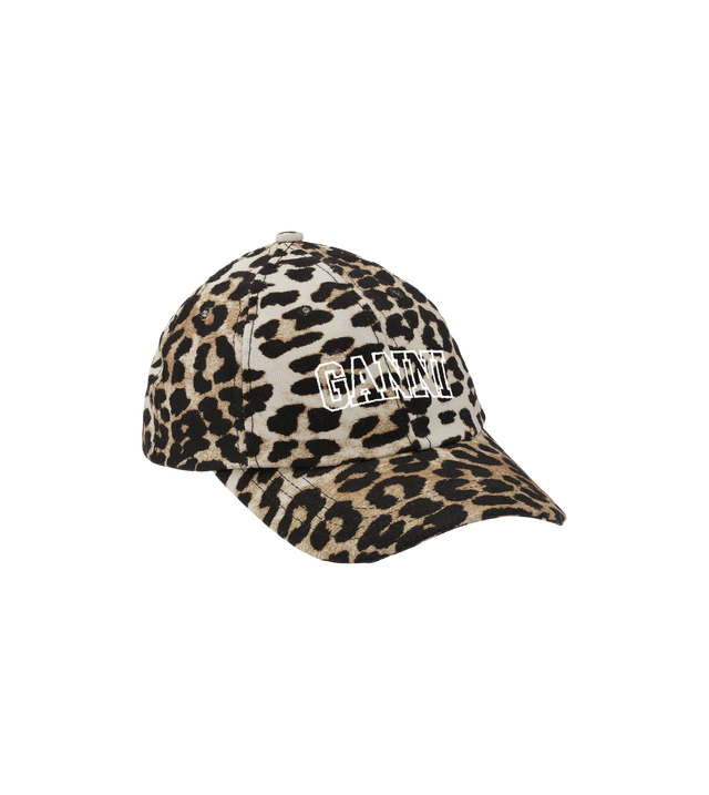 Bestickte Logo-Kappe mit Leopardenmuster