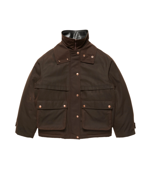 Blousonjacke aus gewachstem Canvas