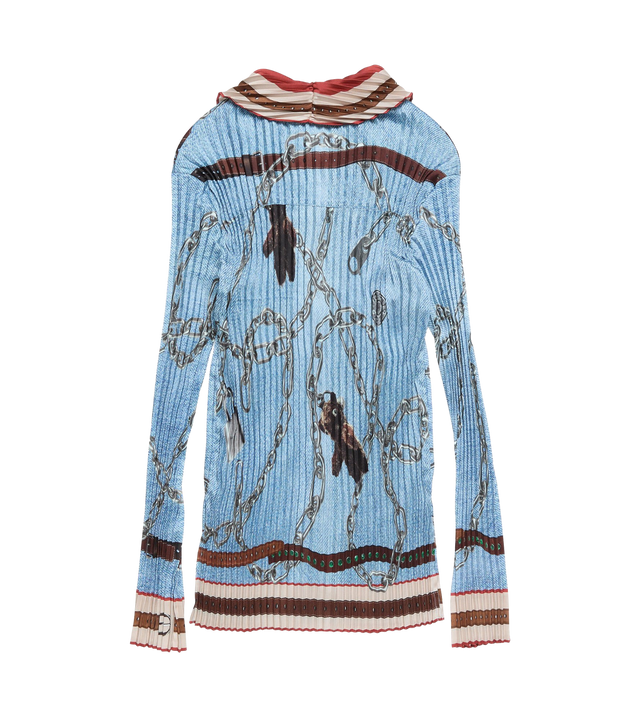 Plissiertes Hemd mit Knöpfen