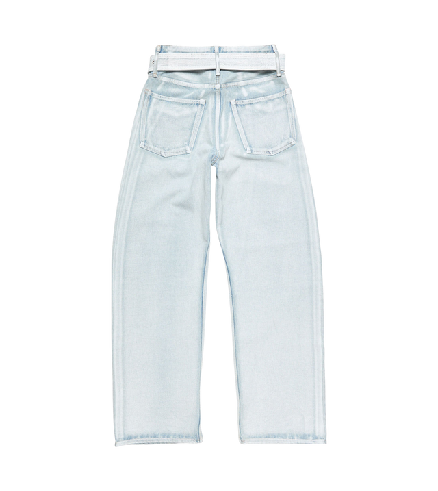 Denim-Hose mit Gürtel