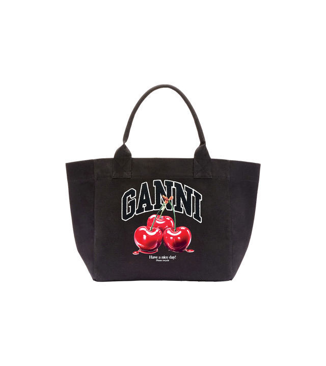 Mittelgroße Tragetasche mit Kirschenmotiv