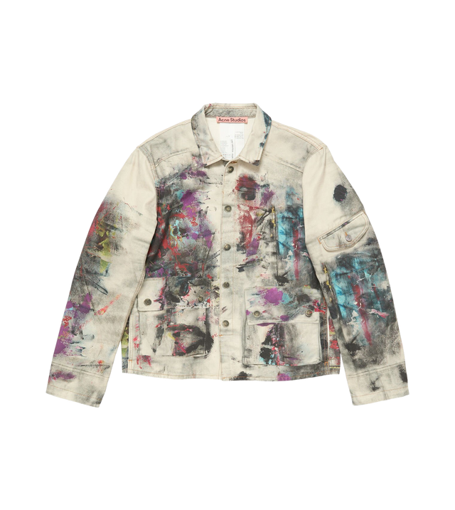 Jacke mit Trompe L'oeil Print
