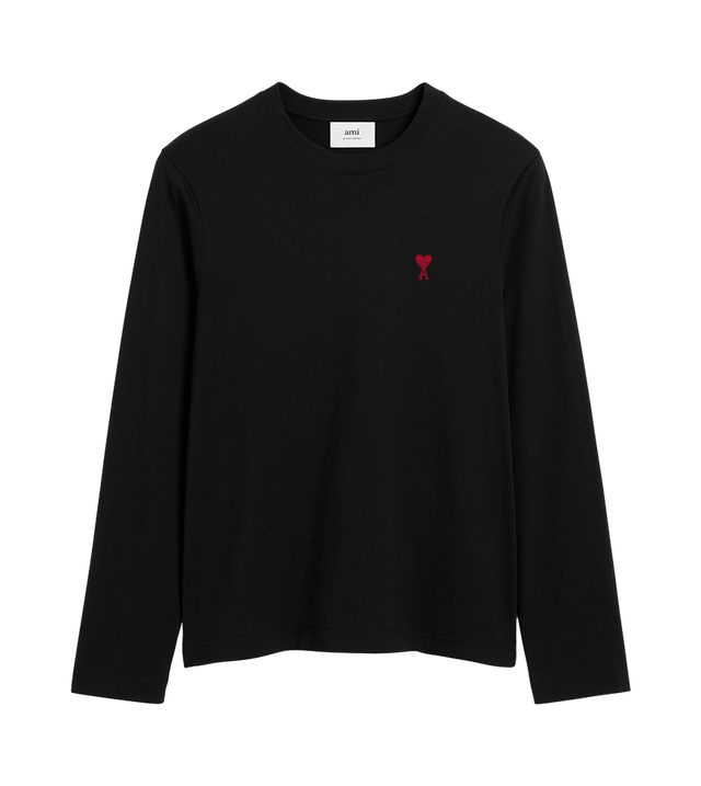 Langarmshirt mit rotem Ami De Coeur Logo