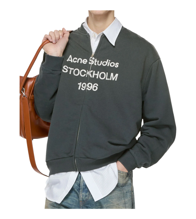 Zip-Jacke mit Logo-Print