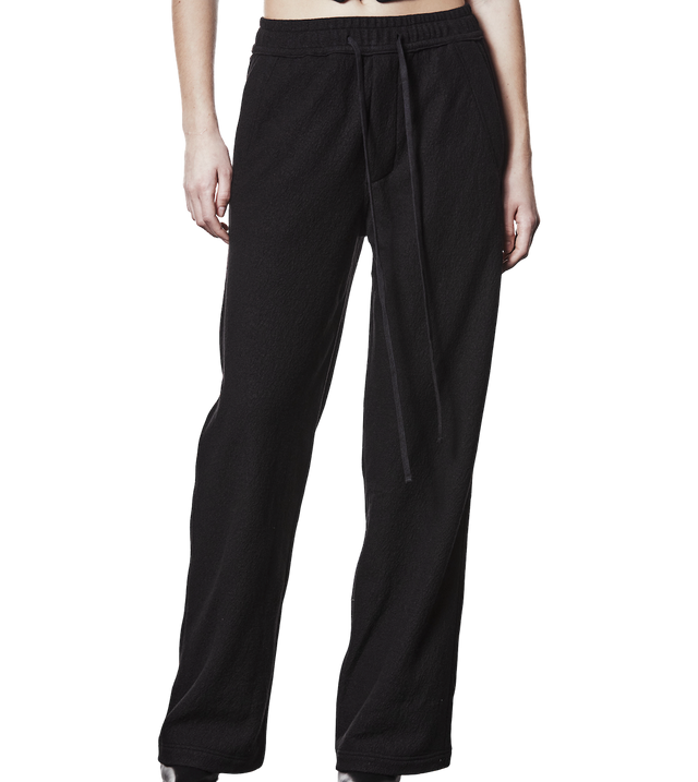 Wide-leg wool trousers