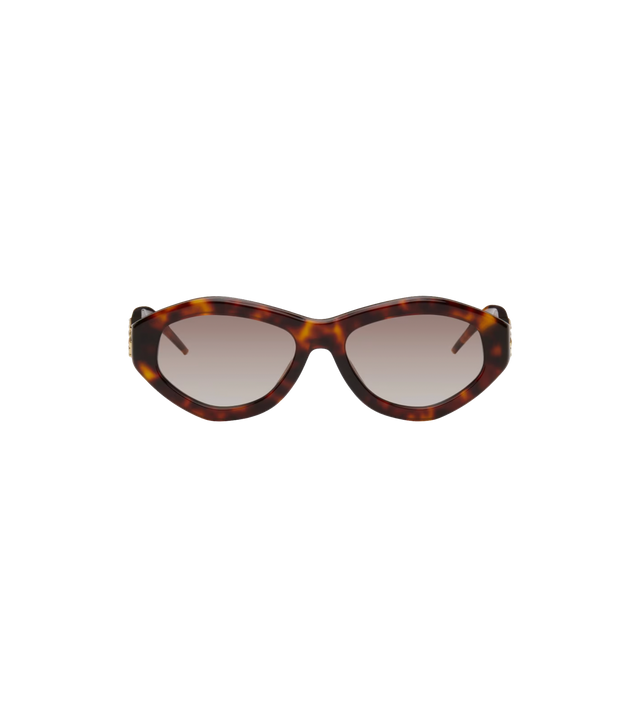 Vergoldete Sonnenbrille mit Monogramm-Plakette