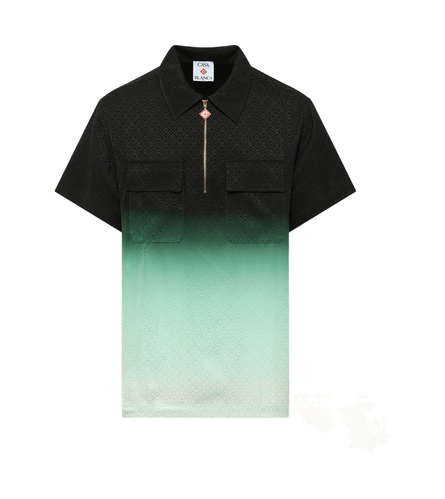 Strukturiertes Poloshirt mit Ombré-Effekt