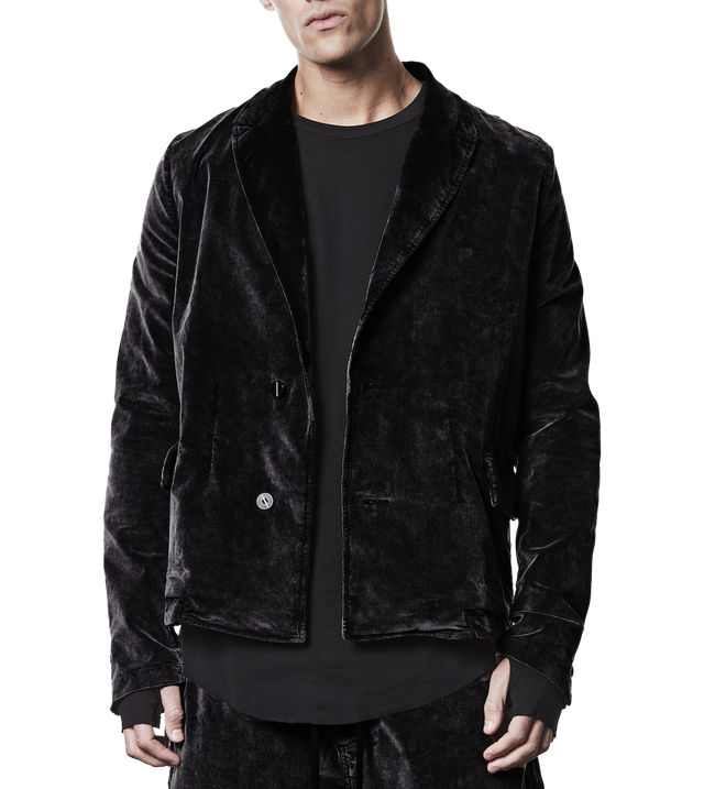 Einreihiger Samt Blazer