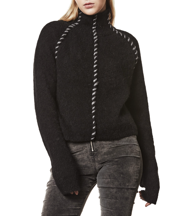 Rollkragen-Sweater aus Alpakawolle