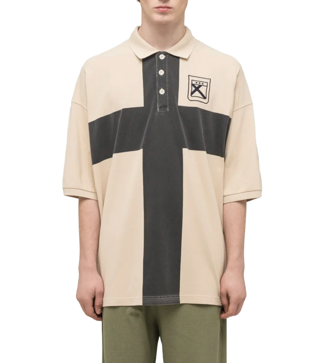 "Fainting Cross" Oversized Polo-Shirt