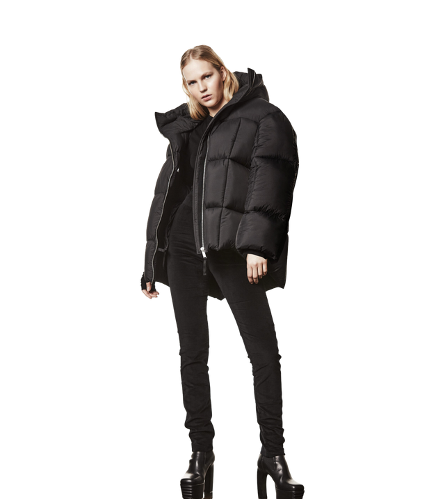 Gesteppter Nylon-Puffer-Mantel