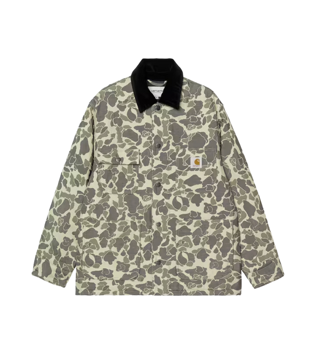 Kurzer Mantel mit Camouflage-Muster