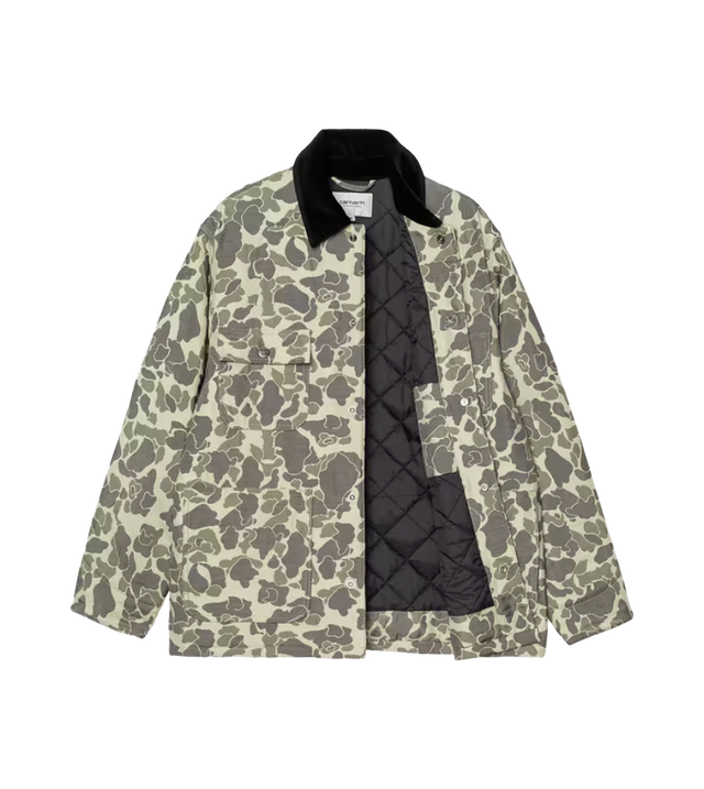 Kurzer Mantel mit Camouflage-Muster