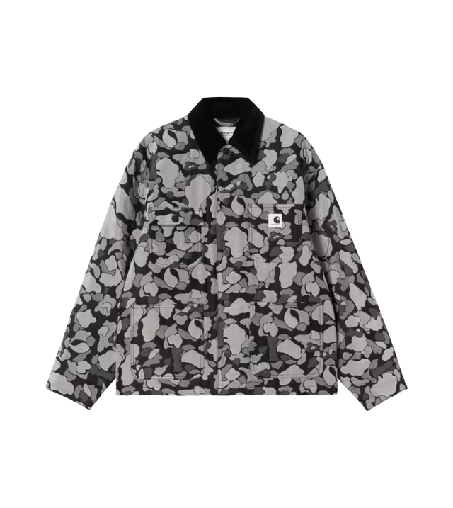 Kurzer Mantel mit Camouflage-Muster