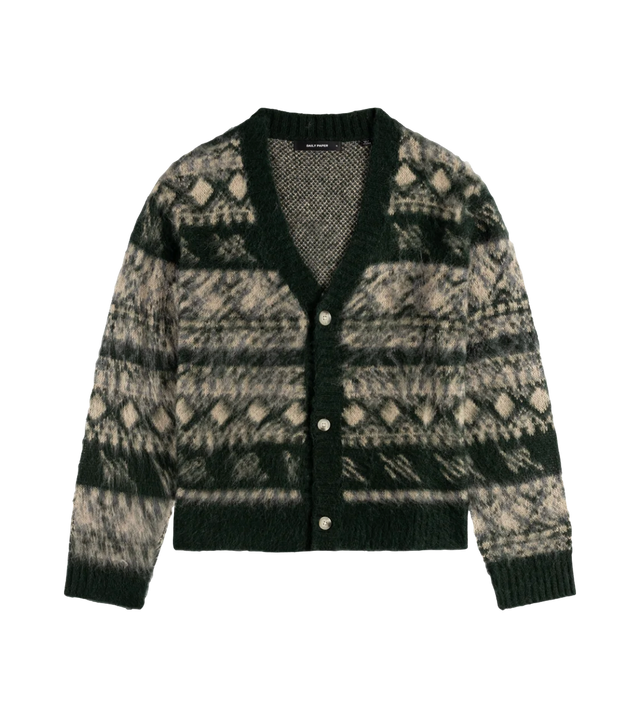 Gemusterter Karo-Cardigan