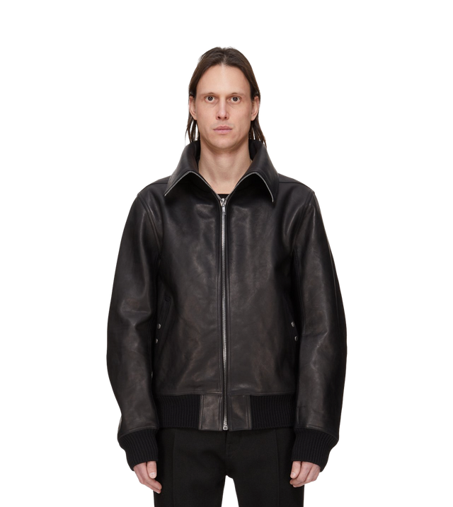 Leder-Bomber Jacke