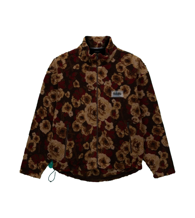 Jacquard-Fleecejacke Emin mit durchgehendem Reißverschluss