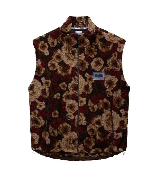 Jacquard-Fleece Weste Emin mit durchgehendem Reißverschluss