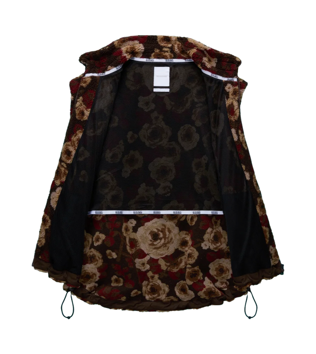 Jacquard-Fleece Weste Emin mit durchgehendem Reißverschluss