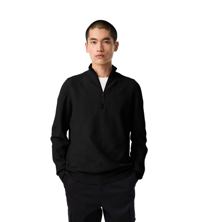Nahtloser Frost Strickpullover mit halbem Reißverschluss