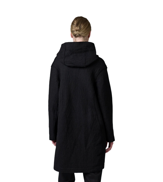 Jacke im comfort fit mit kapuze aus boiled wool